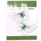 Belagio Colorfast Floral Accents, 1.5" x 2", Embroidered Butterflies, 2 Piece Pack, White
